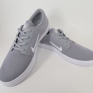 Nike SB Portmore Ultralight Skateboarding Shoes - Gray - Men's 13